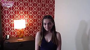 A lucky teacher interacts with student Aften Opal in class