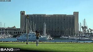 Amateur teen 18+ kara faux gets oiled up and cream filled in pov outdoor scene with brunette small tits