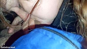 hey you see my friend giving that blowjob in the car she just loves sucking it