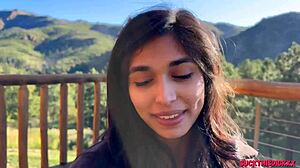 All NATURAL TEEN 18+ SUCKS HER BOYFRIENDS COCK IN THE WOODS & SWALLOWS CUM!