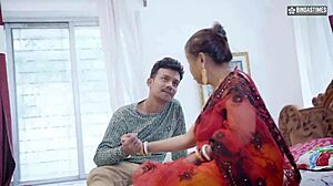 desi husband shows how to please two wives in threesome