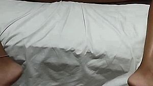 skinny girl flashes and masturbates with big cucumber