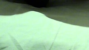 skinny girl flashes and masturbates with big cucumber