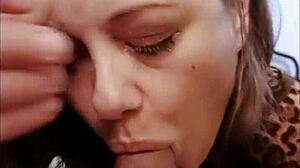 french amateur in red satin leopard bodysuit and heels