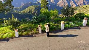 Hot Latina Rides Big Cock in Doggy Outdoors