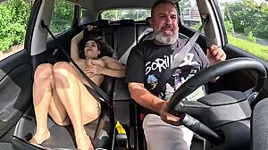 I took Larissa Cortez for anal creampie in the car after condom burst during first time outdoor public licking in Fortaleza CE