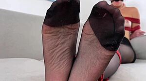 Curious about a blonde teen bound tightly in pantyhose?