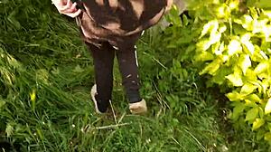 I Piss In A Public Place In Nature And Then Masturbate My Pussy To Orgasm - Lesbian Illusion Girls