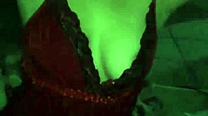 In the night, Brazilian teen Debora Prado with brown eyes takes her boyfriend's big cock for deepthroat oral. She gags on the monster in POV style.