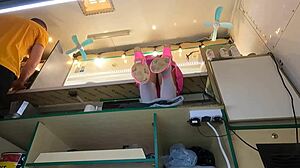 hot 18 yo brunette teen upskirt on hidden cam at work