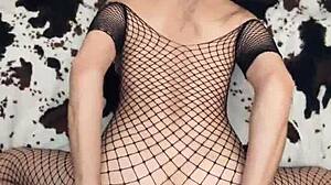 Amateur Milf In Stockings Gets Monster Cock Anal And Tit Fucking