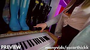 Daddy Enters Forbidden Boot Room with Schoolgirl 18+ in Heels and Uniform