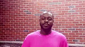 A private strip tease in warm weather