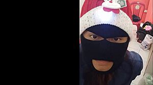 Milf Nurse Shows Ass in Hospital Corridor on Christmas Eve, Horny for Boyfriend.