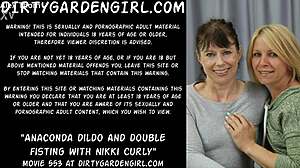 Nikki Curly Uses Anaconda Dildo and Double Fisting Outdoors