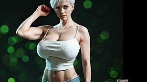 Abigail Arcane builds massive muscles in huge bodybuilder growth