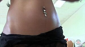 Ebony belly button piercing compilation