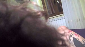 Bent over blowjob with big cock cum in mouth