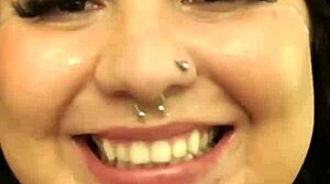 dessa enjoys a quick oral session backstage with a facial.