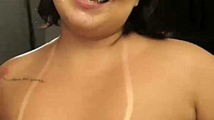 dessa enjoys a quick oral session backstage with a facial.