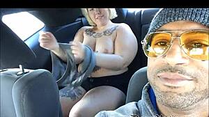 Busted boyfriend catches girlfriend flashing outdoors