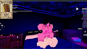 Dream Goth Mommy Rides Big Cock in Roblox Condo