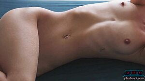 super petite russian teen blonde aleksandra smelova softcore porn, small tits model.