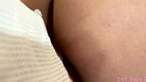 shy college girl gets birthday blowjob and missionary from father in law