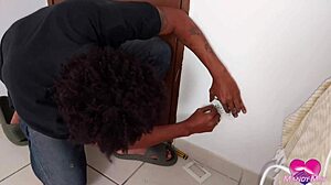 i got anal creampie from handyman's monster cock with farting and dripping