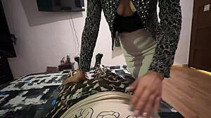 Latina Milf Rips Clothes for Quickie Creampie in Voyeur Wet Fuck