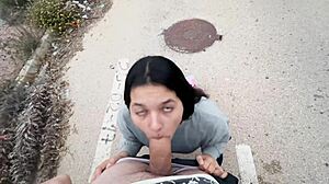 brunette sucking cocks with big tits and tight wet pussy