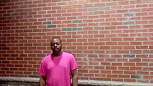 A private strip tease in warm weather