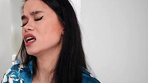 Perverted Stepmother Endures Intense Anal Pounding In Gym