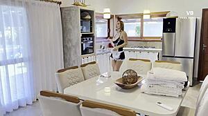 naughty maid drinks every drop