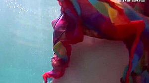 Redhead B Nikita Vodorezova Gets Naked Fast Underwater In Public Pool And Beach