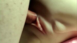 close-up sex with shaved pussy and double penetration rear entry