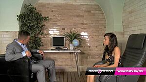 British Babe Alyssa Divine Shows Big Cock in Casting.