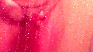 shy young woman takes a relaxing bath in the shower on a quiet morning