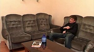 Alana and Paul Shower Sex in Office with Natural Tits