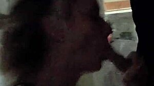 Fucking my wife's slutty mouth, she swallows cum like a whore