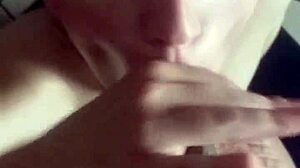 Lena Starr gets cum in her eye!