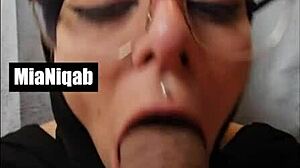 Mia Niqab Ball Licking Deepthroat Blowjob Compilation