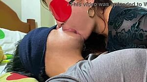 does stepsister direct deep wet kiss with ass shaking?