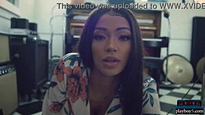 Big Booty Ebony Model Harley Dean Rips Clothes Off In Intense Striptease