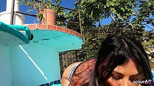 NATURAL SAGGY TITS LATINA SURPRISED WITH ANAL SEX BY OLD GERMAN TOURIST ON FIRST DATE