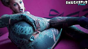 Solo Anal Fisting With Toys For Tattoo Girl