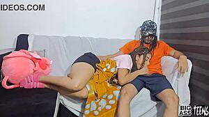 Teen 18+ Innocent: Sex with Uncle on Sofa, Almost Caught?