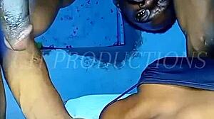 african teen 18+ gets tied up and made to slurp and slobber all over my bbc like a good little 18+ slut