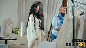 Why did this gorgeous young bride cheat by riding a big cock in her wedding dress?