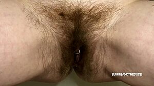 bunnieandthedude says, 'brush my hairy ginger pussy in pov.'